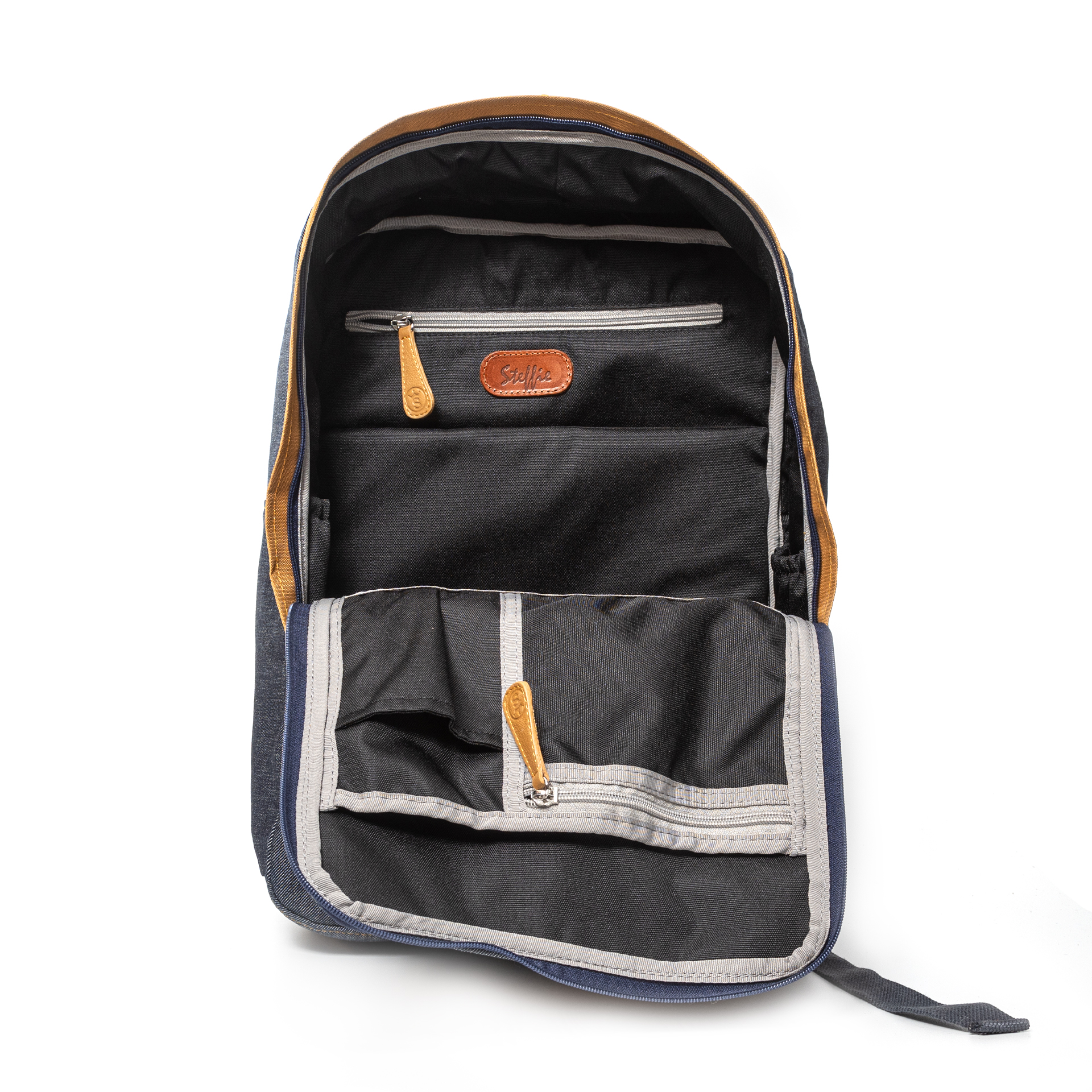 Rucsac Emille denim si piele